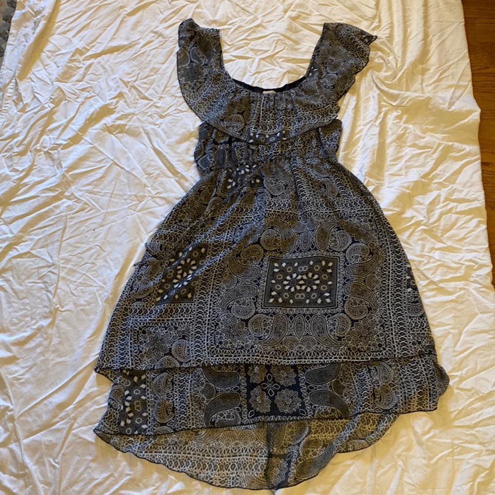 Vintage Ruffled Peasant Style Dress